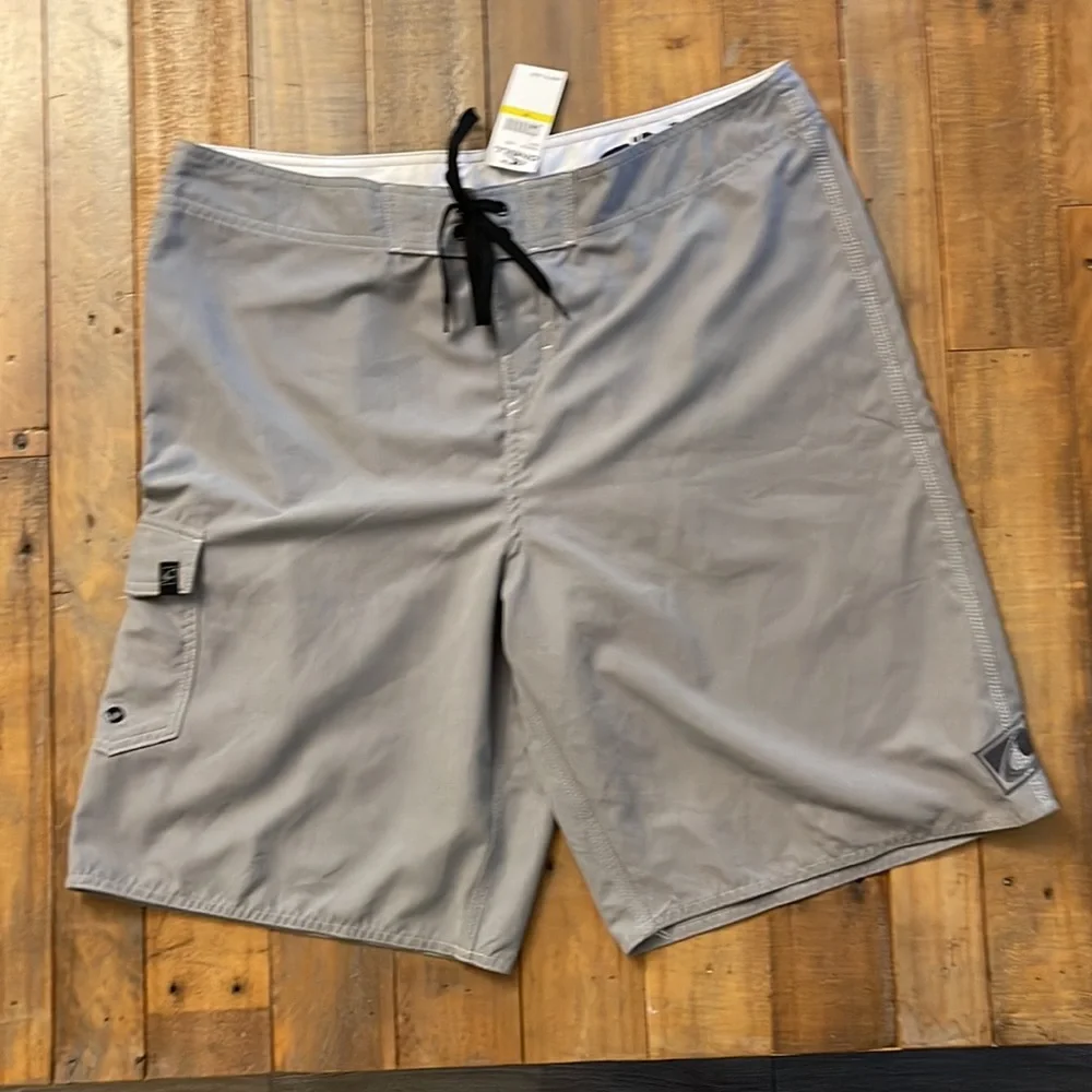 O’Neill gray men’s swim board shorts trunks size waist 33 W. NWT - Picture 3 of 9